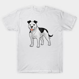 Dog - American Staffordshire Terrier - Natural Black and White T-Shirt